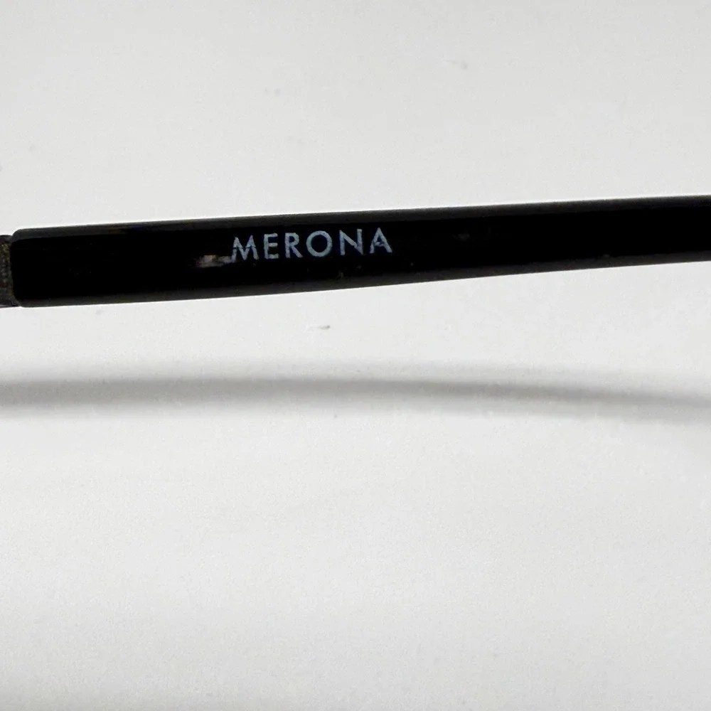 Merona Adventurer 1 FTG Aviator Sunglasses Black Frame Amber Lens H00107‎